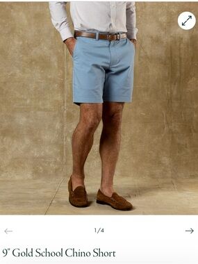 Duck Head chambray Blue Flat Front Chino Shorts